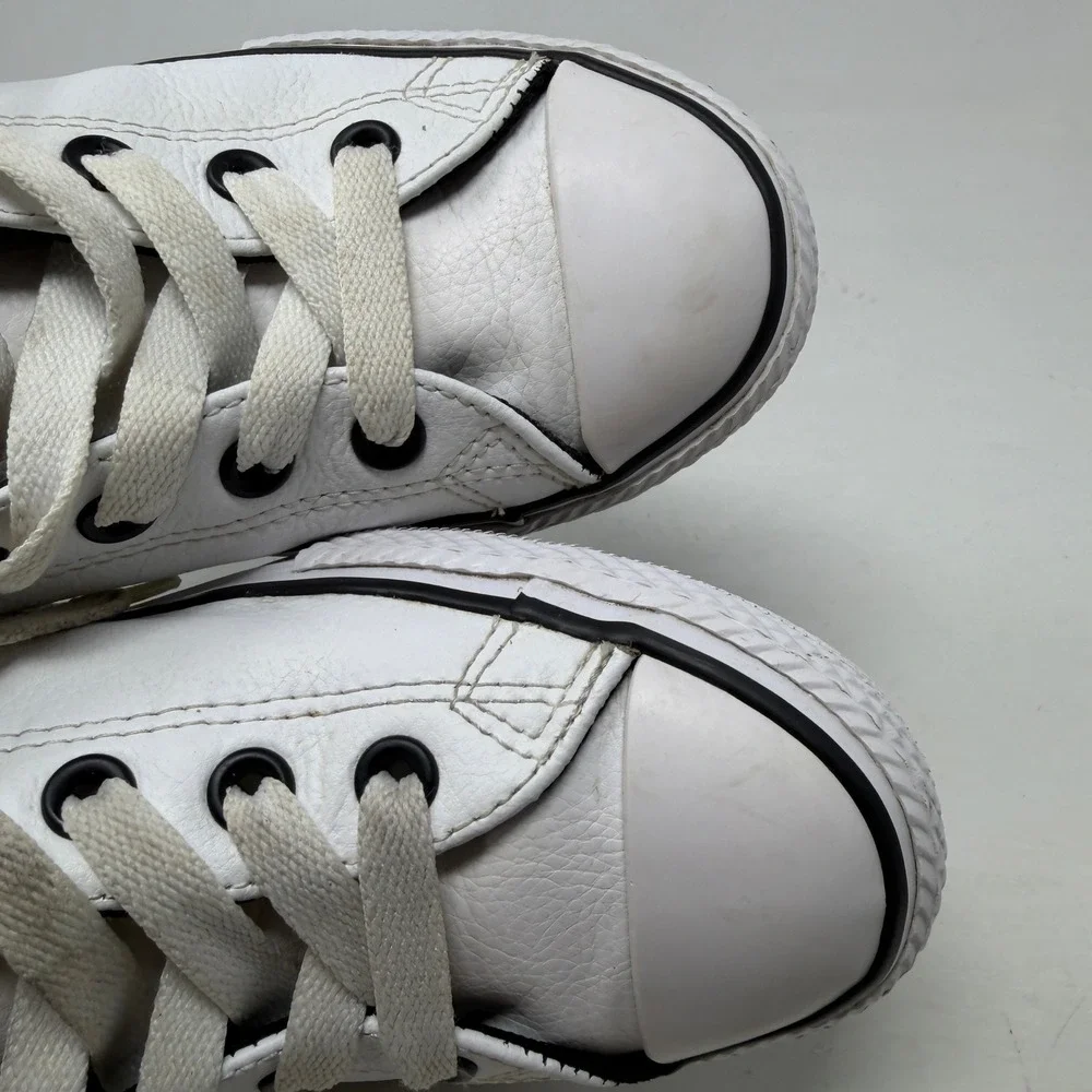 Converse Chuck Taylor All Star Madison White Leather Mid Top Sneakers 655993C